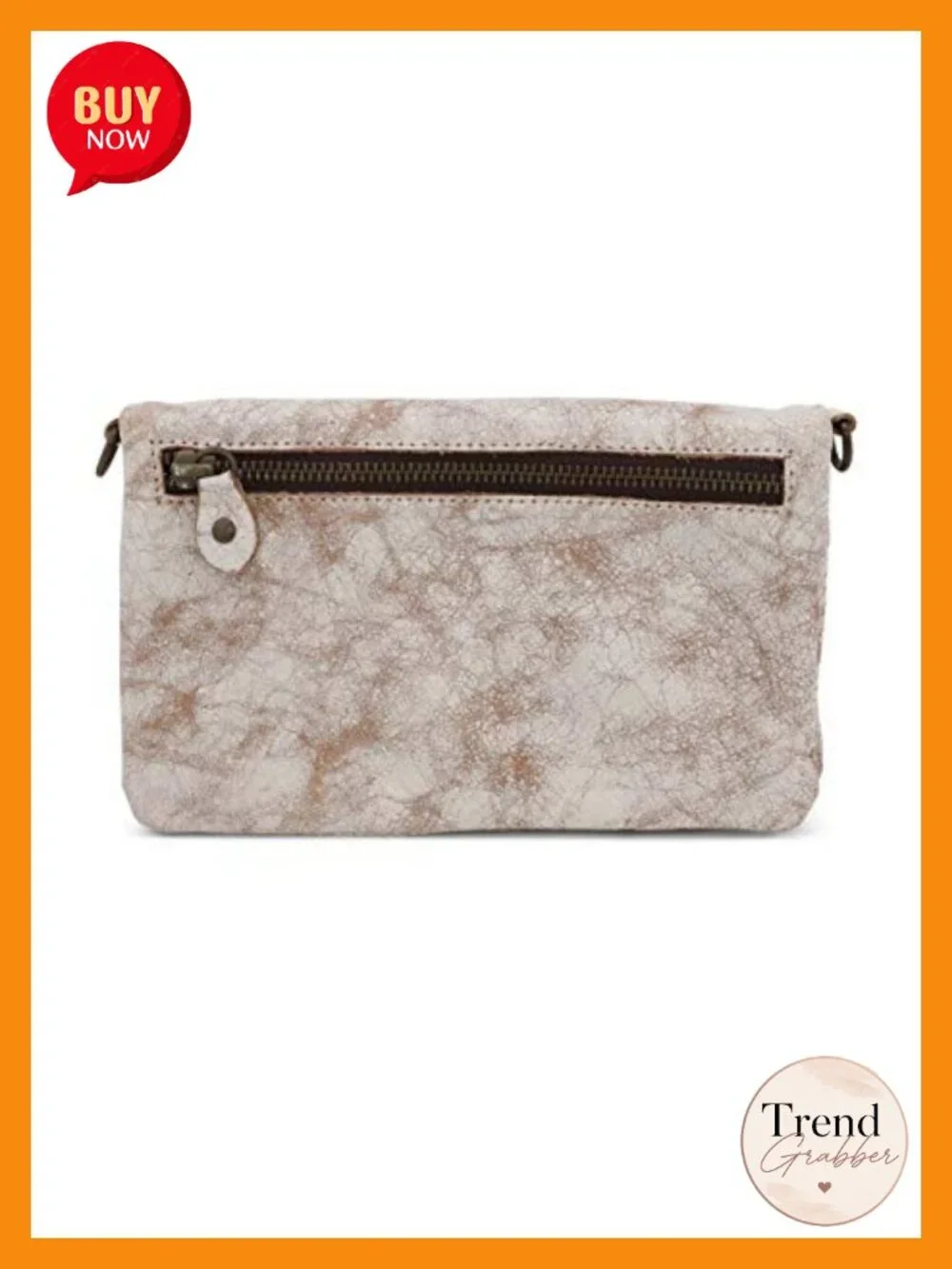 Crossbody Wallet with Distressed Leather, Lightweight & Adjustable Strap